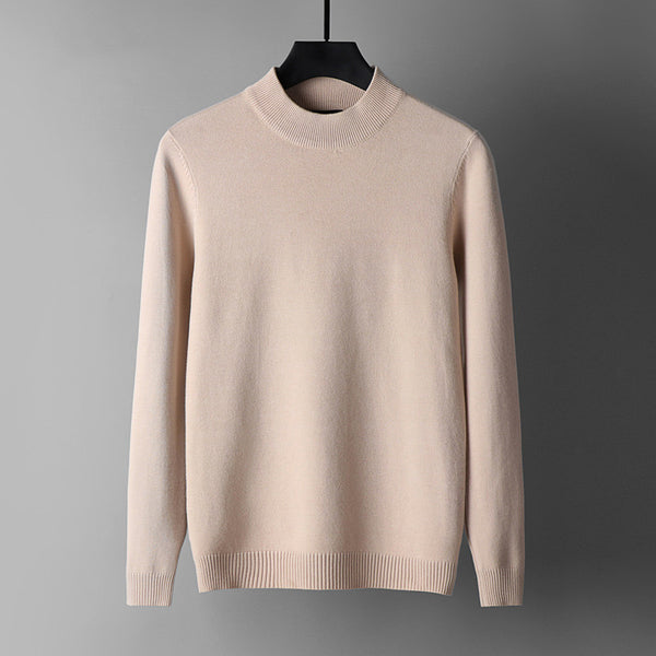 Casual Half High Neck Round Neck Sweater