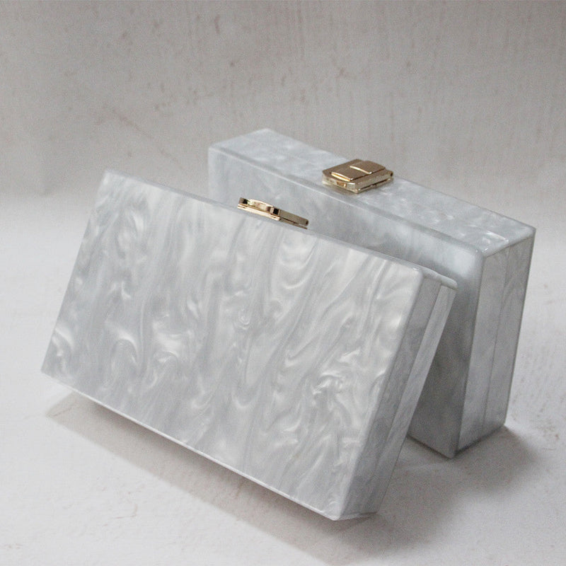 Pearlescent Acrylic Box Bag
