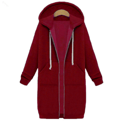 Hooded long sleeved winter jacket