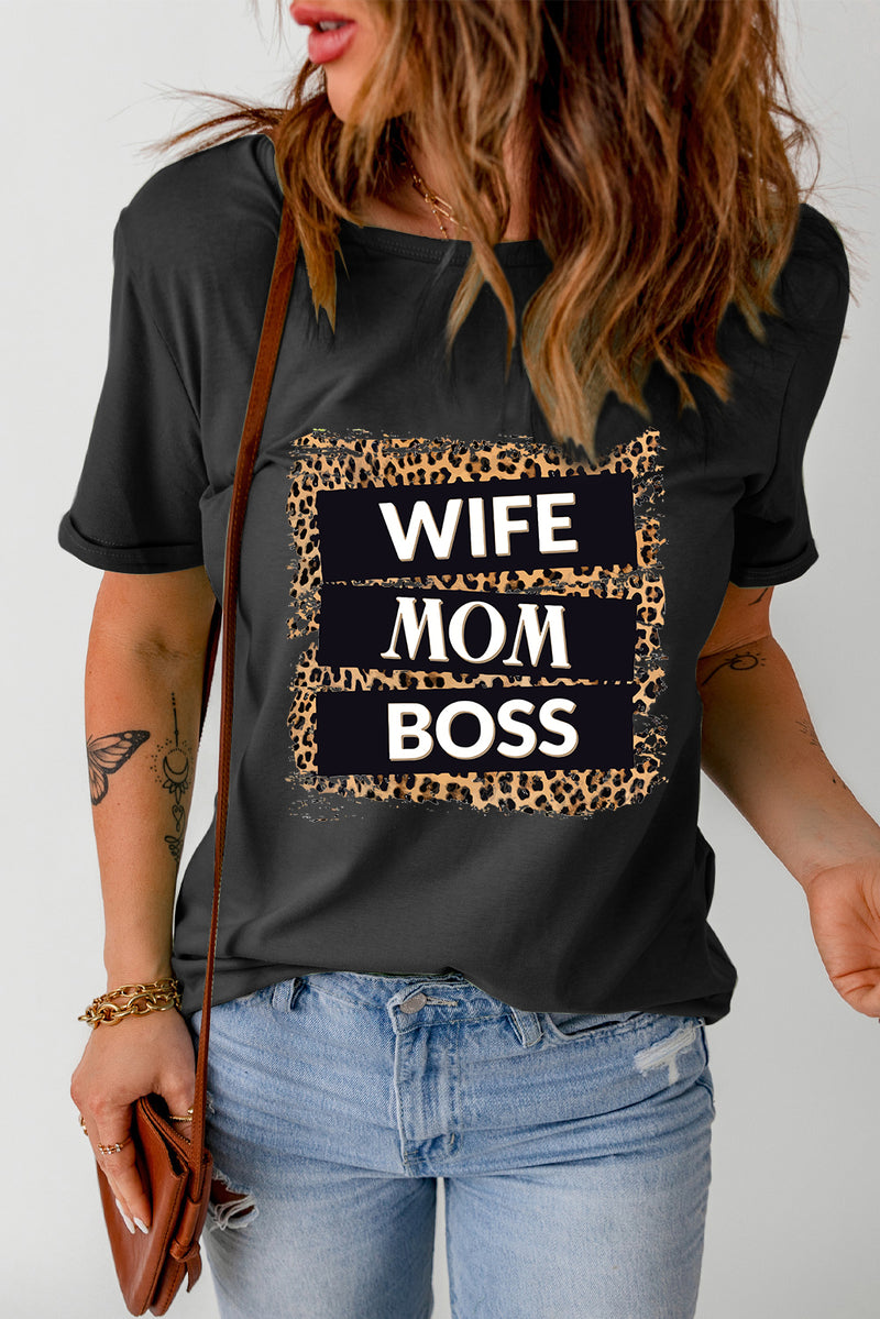ESPOSA MOM BOSS Camiseta con estampado de leopardo