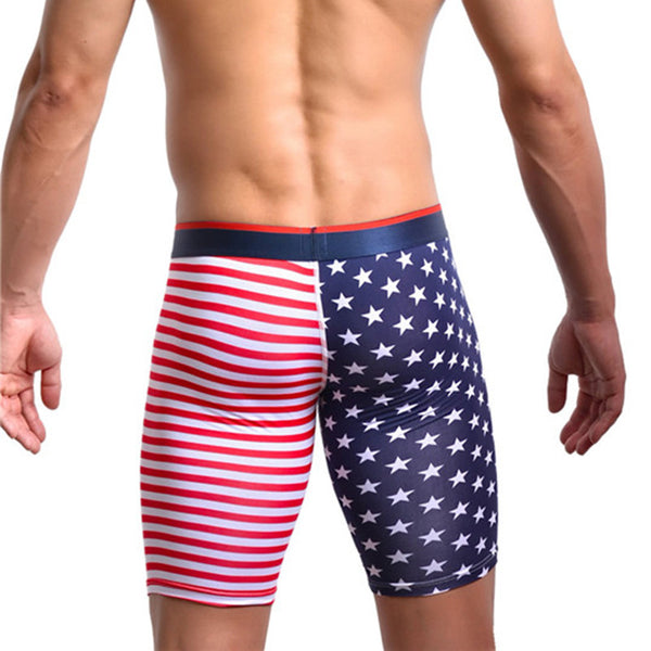 Braguitas con estampado de bandera americana para hombre.