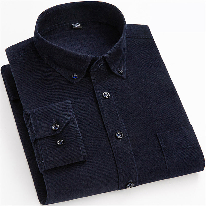 Cotton Corduroy Long-sleeved Casual Multi-colored Shirts