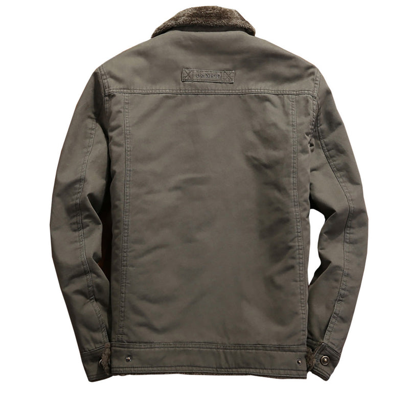 Chaqueta casual de algodón y terciopelo para hombre, chaqueta de invierno