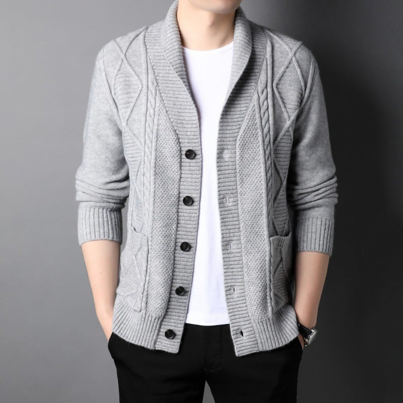 Cardigan Tide Brand Long Sleeved Knitted Jacket Men