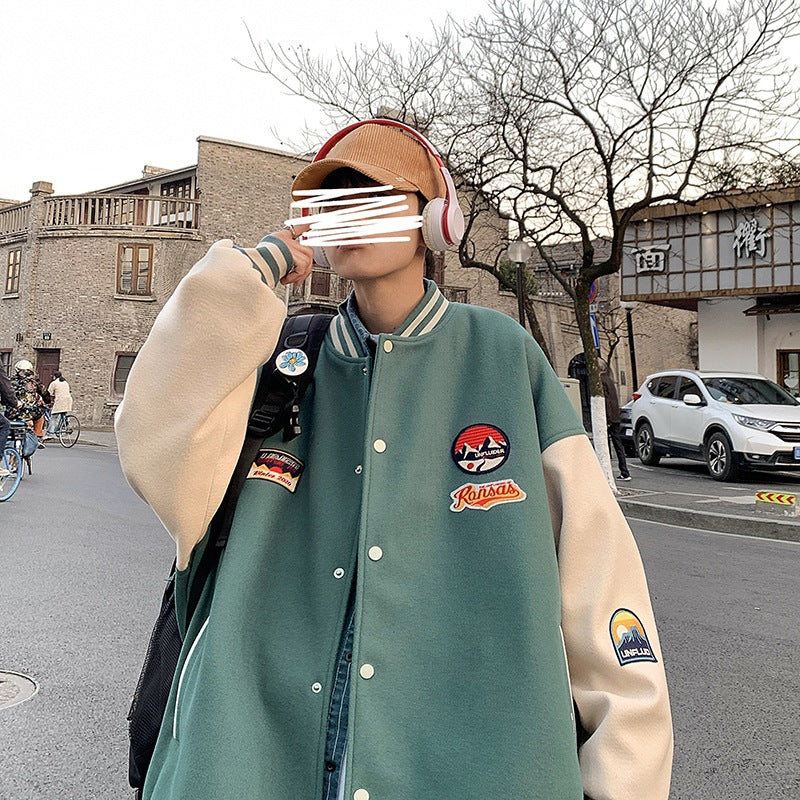 new Style Retro All-match Handsome baseball Jacket