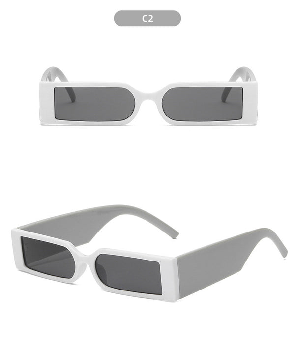 Nuevas gafas de sol punk de pierna ancha y caja pequeña