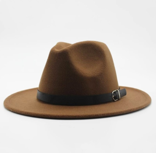 Sombrero de lana de jazz para hombre y mujer, sombrero plano para parejas