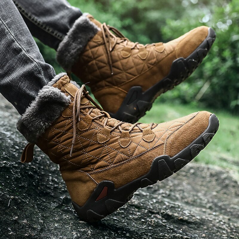 Zapatos de algodón cálidos y polares Botas de nieve Botas antideslizantes de invierno 