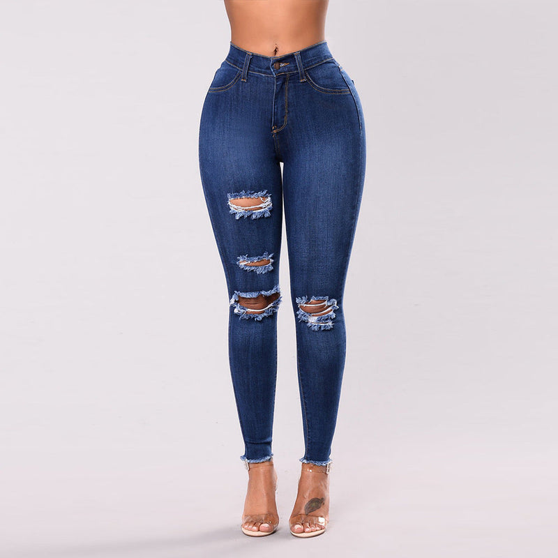 Stretch Hole Slim-Fit Jeans