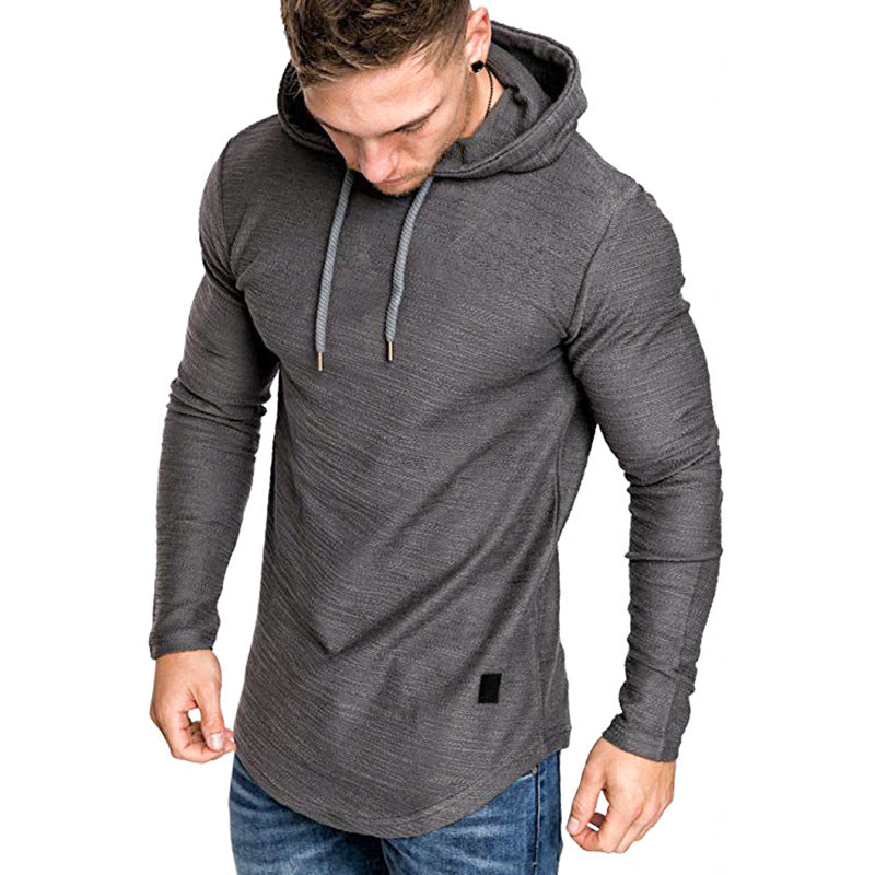 Men Hoodie Sweatshirt Casual Long Sleeve Slim Tops Gym T-shirt