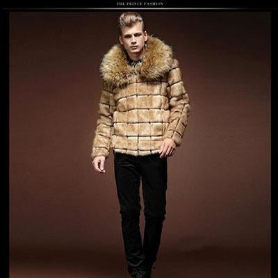 Men's Luxury Faux Fur Winter jacket