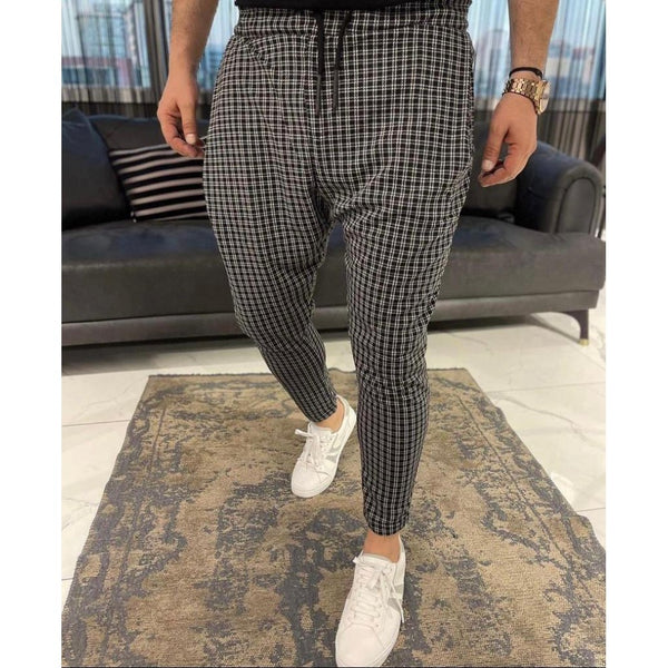 Men's Small Check Lace Trousers