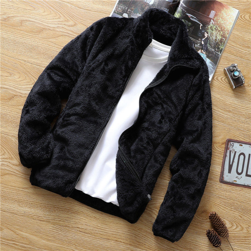 Plus Velvet Thick Coat Men's Korean Style Loose jacket