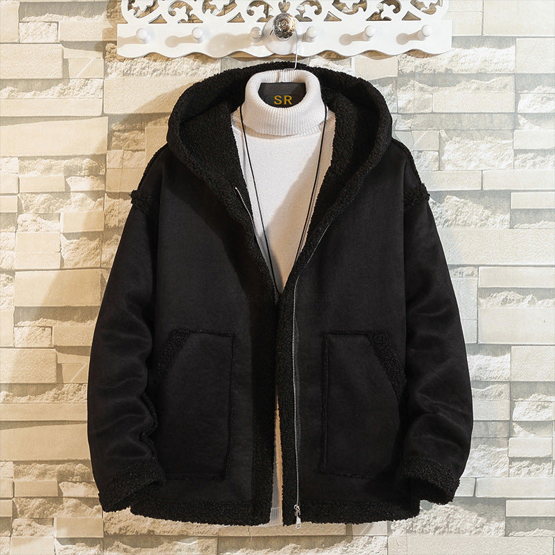 Men's Fur Fleece Thickened Grain Fleece Jacket