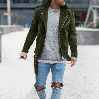 Fashionable suede men's jacket