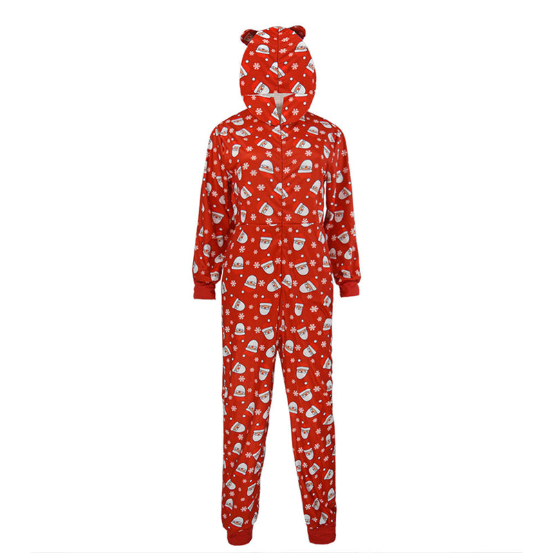 Christmas Family Matching Onesis Sleepwear Jumpsuit Santa Romper Nightwear For Kid Adults