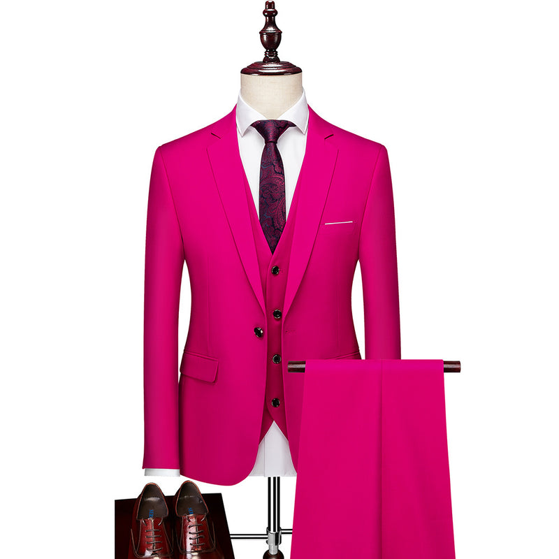 Men's Business Professional Formal Suit Men's Three-piece Suit