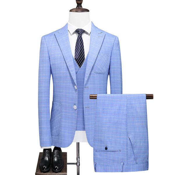 Men's Business Casual Suit Three-piece Wedding Dress suit for men