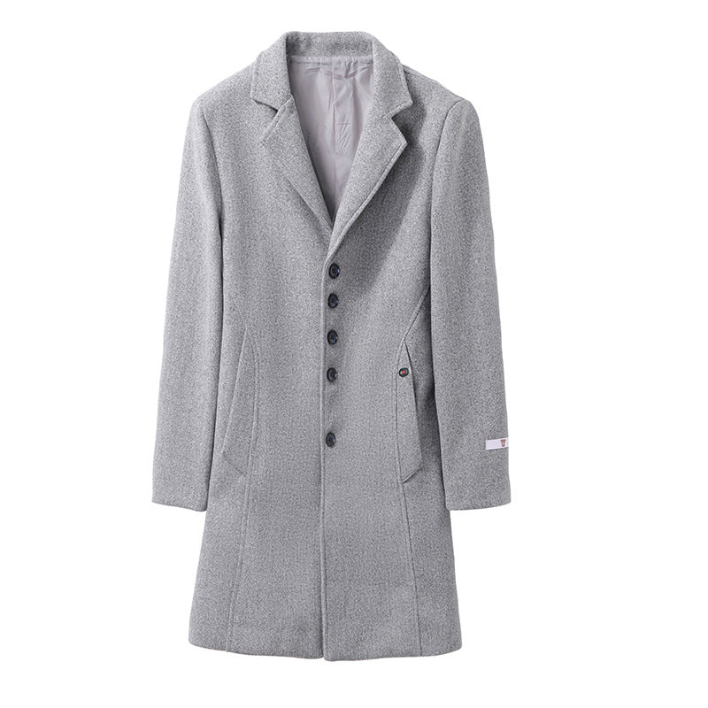 Korean Slim Woolen trench Coat