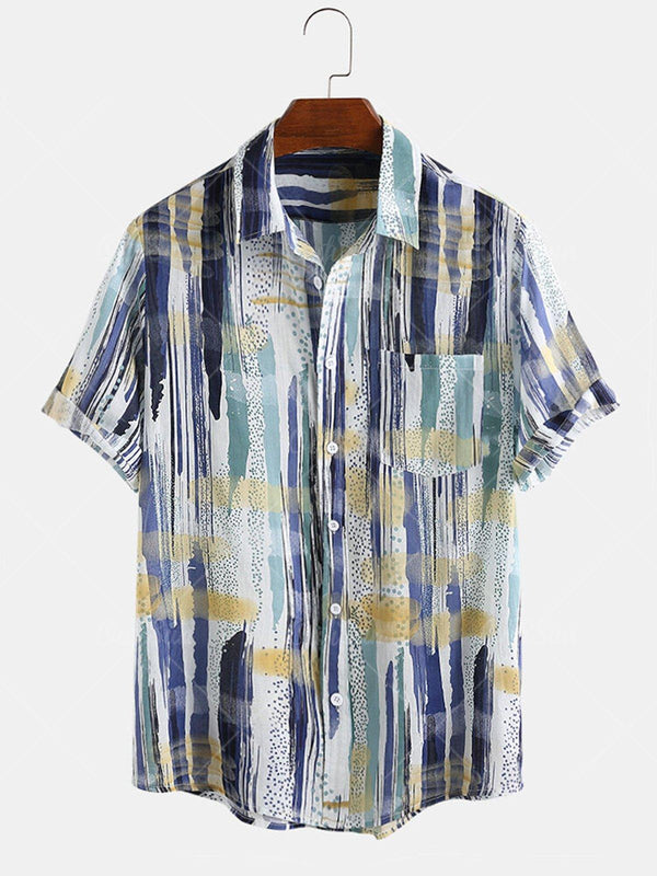 Camisas hawaianas con estampado informal para hombre