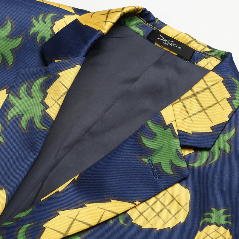 Male Hawaiian Vacation Pineapple Fruit Casual Suit