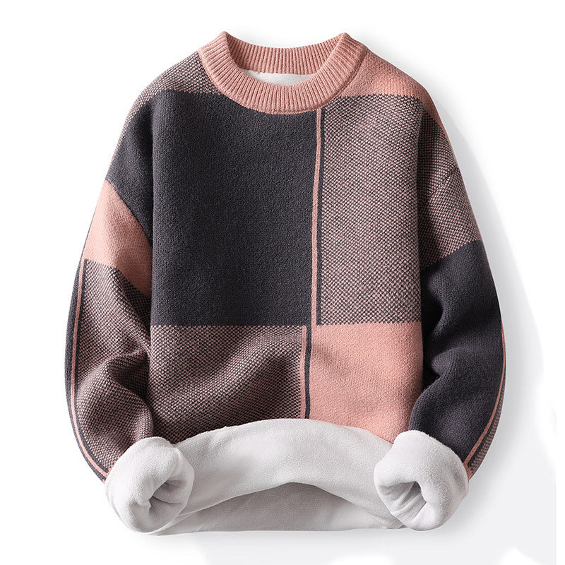 Men's Plus Velvet Padded Sweater