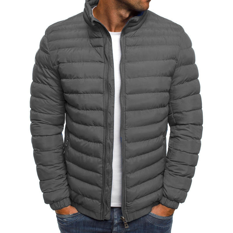 Chaqueta con cuello alto Abrigo de algodón