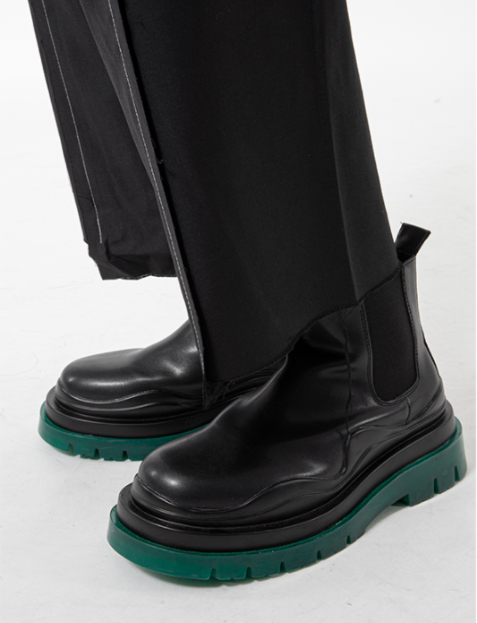 Green Bottom Martin Boots High-top Winter Plus Velvet Retro Thick Bottom boots