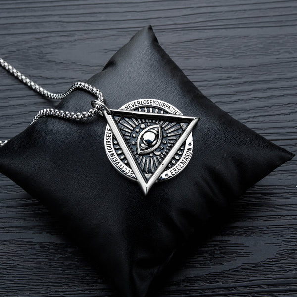 Freemason Pendant Necklace Men's