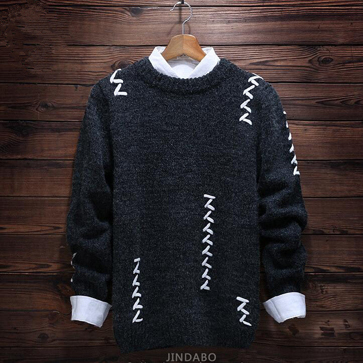 Round neck pullover student knit sweater