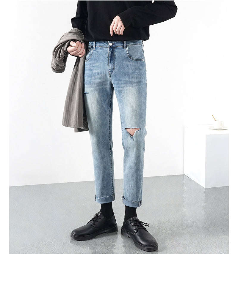 Ripped Jeans For Men Light Summer Thin jeans