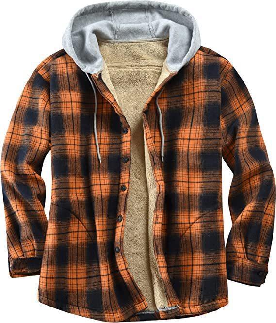 Men's Padded And Thickened Plaid Jacket