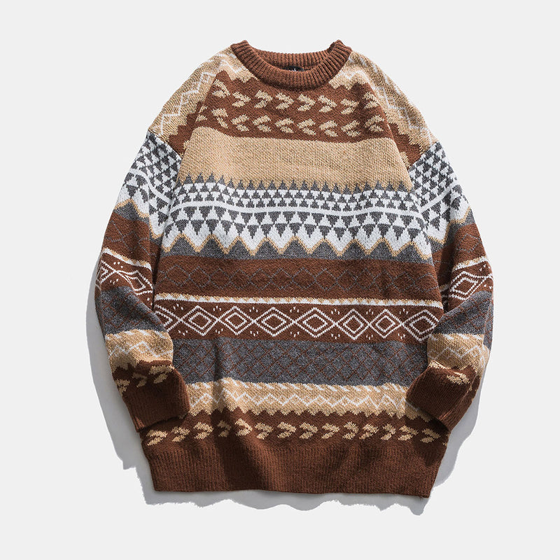 Printing And Dyeing Pullover Sweater