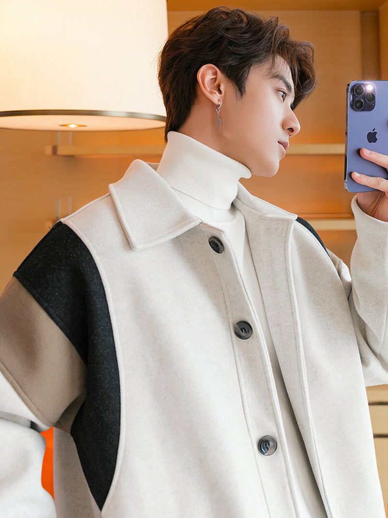 Men's Korean Casual Woolen Jacket