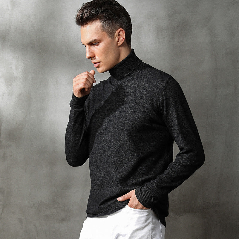Turtleneck Sweater Men's Slim Trend Student Wear