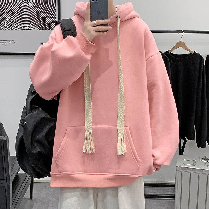 Men's Casual Large Braided Hooded Sweatshirt