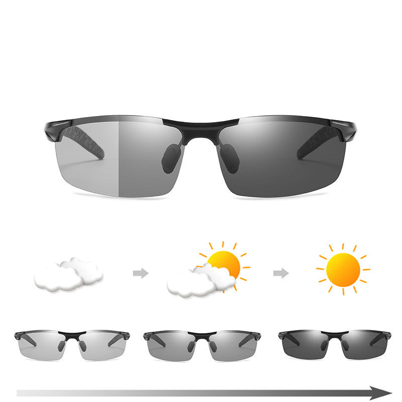 Fashion Sports Outdoor Riding Color Changing Sunglasses