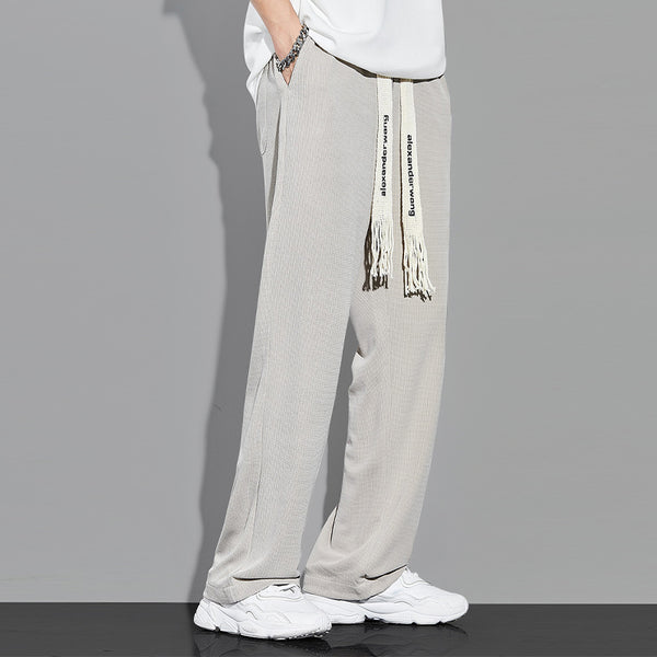 Pantalones deportivos japoneses simples y versátiles de pierna ancha