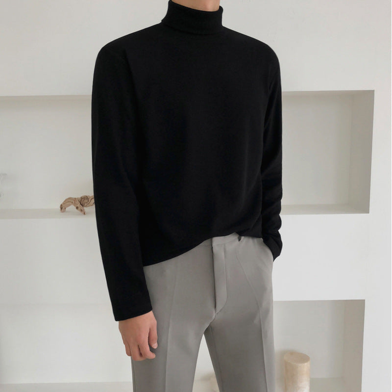 Thick High-neck Bottoming Shirt Solid Color sweater