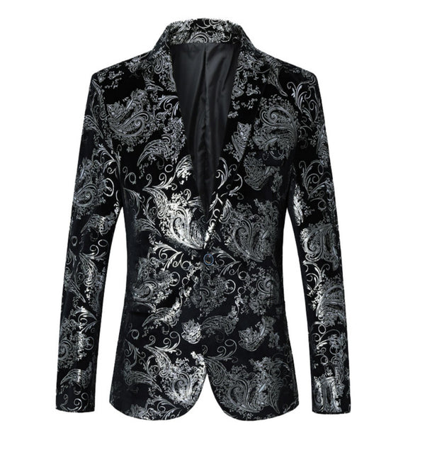 Youth Slim Casual Jacquard Suit blazer