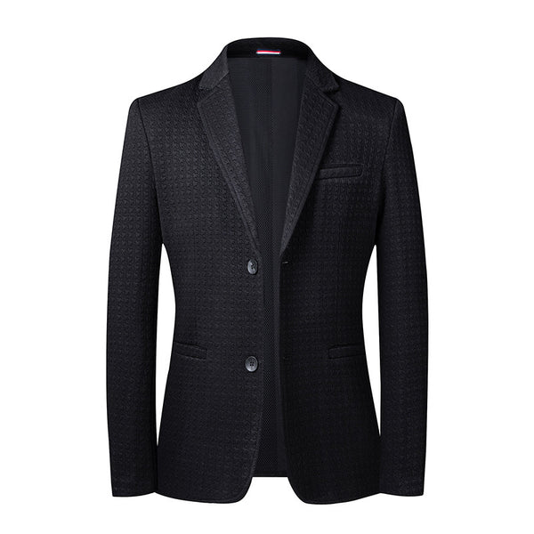 Blazer informal con textura de punto para hombre