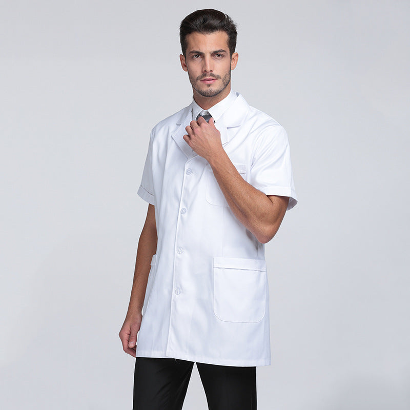 Doctor Short Cotton Long-sleeved White Coat