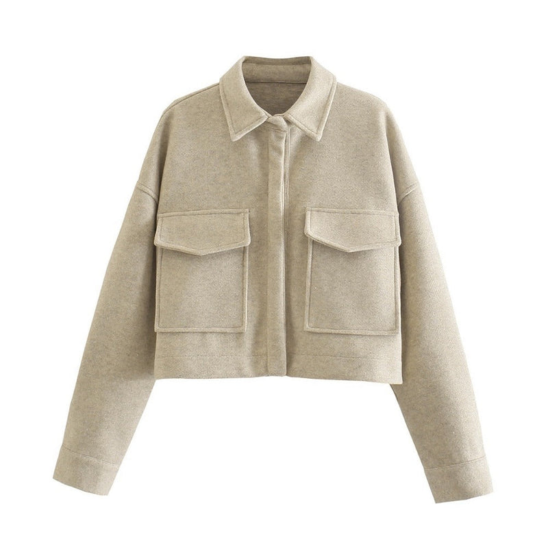 Lapel Loose Women's Short Jacket