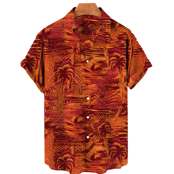 Camisa hawaiana ligera de manga corta