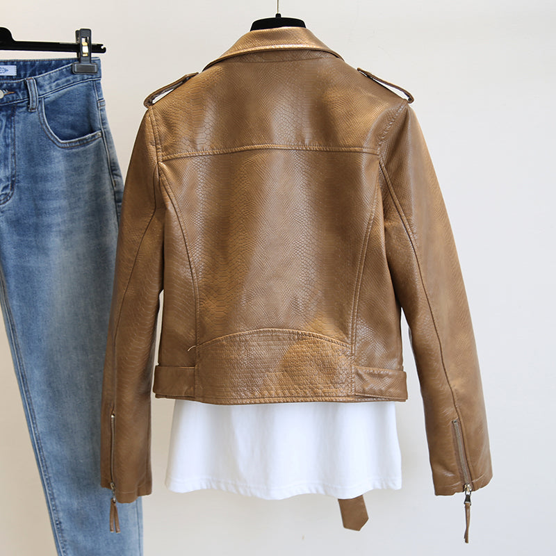 Women's Short Leather Jacket