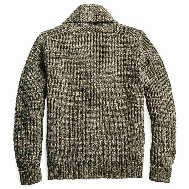 Men's Autumn And Winter Mixed Color Knitted Jacket