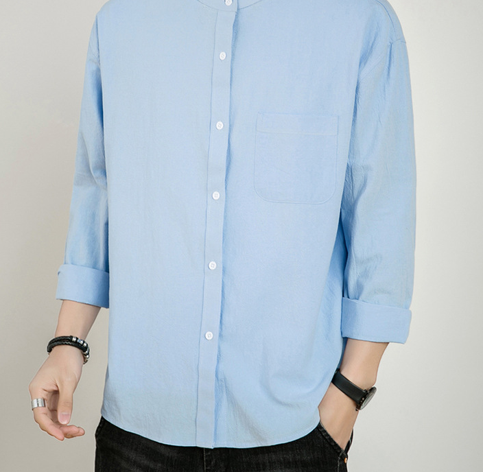Men's New Cotton Solid Color shirt