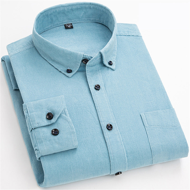 Cotton Corduroy Long-sleeved Casual Multi-colored Shirts