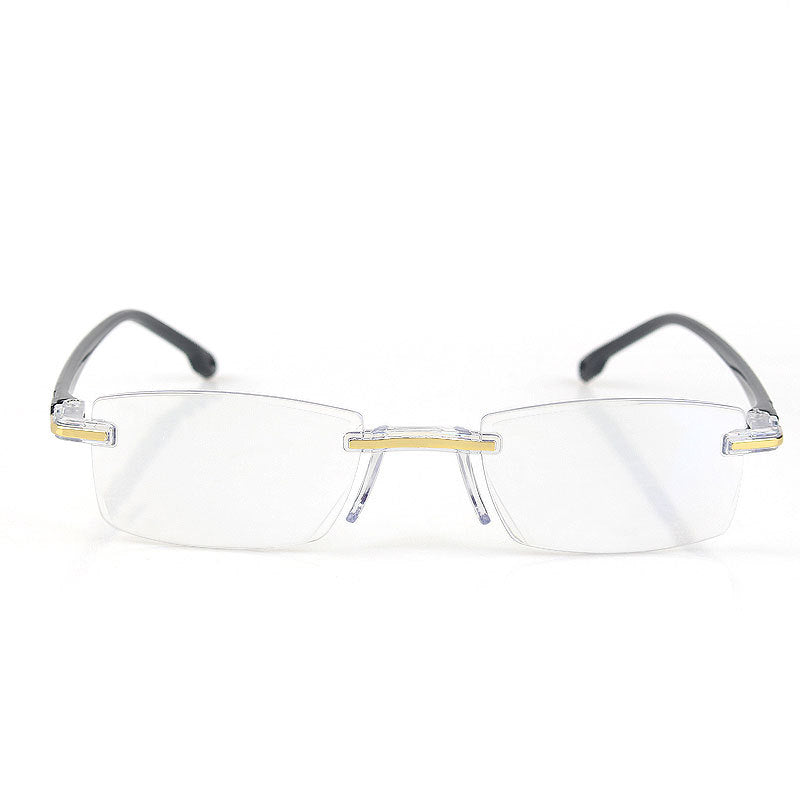 Las nuevas gafas de lectura con borde de corte de diamante sin marco