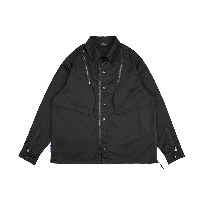 Men's Long Sleeve Loose Functional Deconstructed Work Shirt